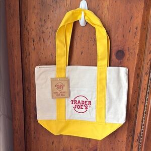 Trader Joe’s Yellow Mini Canvas Tote Bag